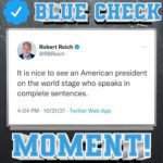 Blue Check Moment Robert Reich